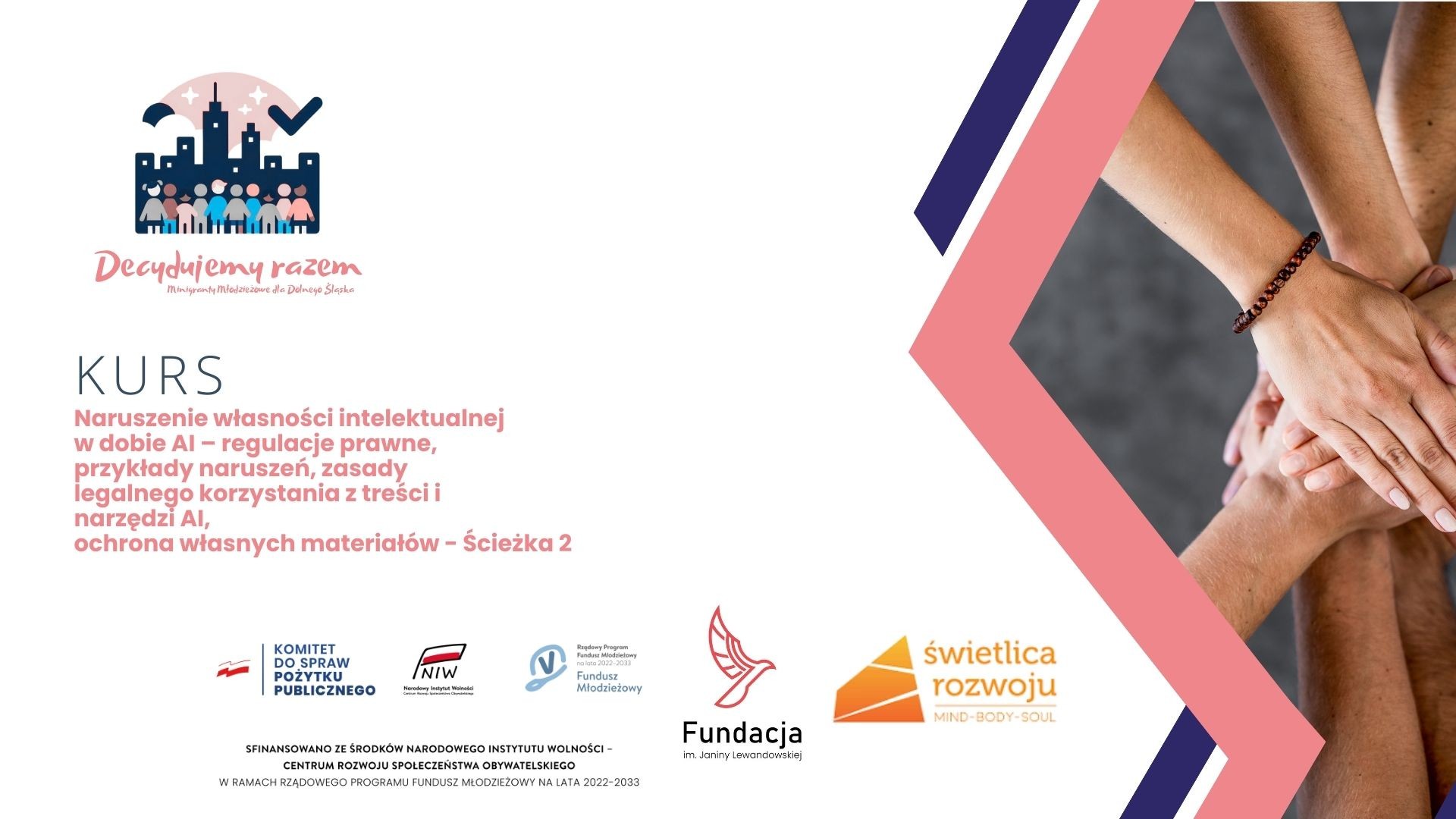 Scieżka 2 Naruszenie własności intelektualnej w dobie AI – regulacje prawne, przykłady naruszeń, zasady legalnego korzystania z treści i narzędzi AI, ochrona własnych materiałów.